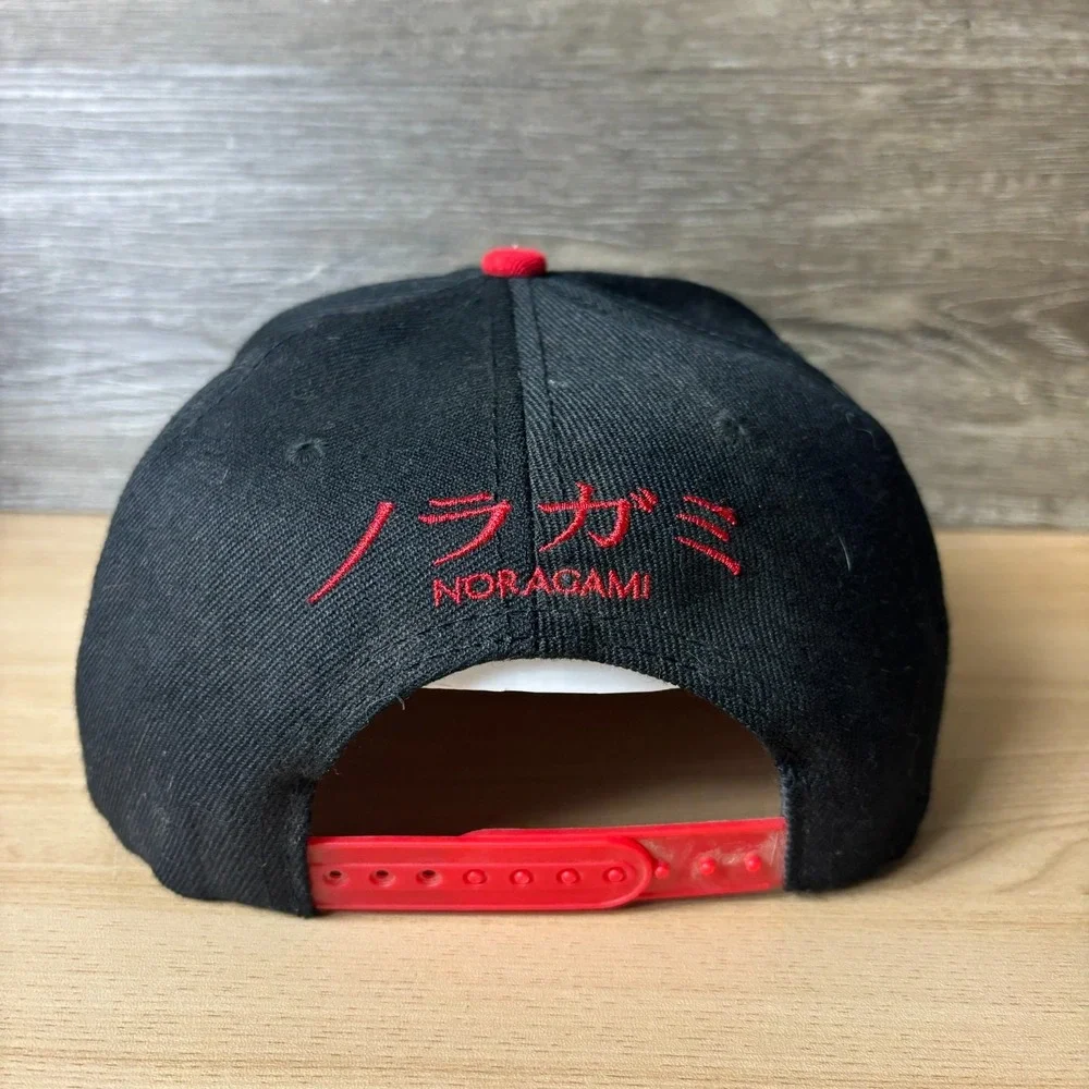 Noragami Hat Cap Snap Back Black Red Trucker Logo Adjustable